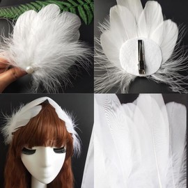 50X Craft Feathers Goose Feather DIY Art Party Decoration Wedding Dream Catcher - Assorted Goose Feathers for Crafts