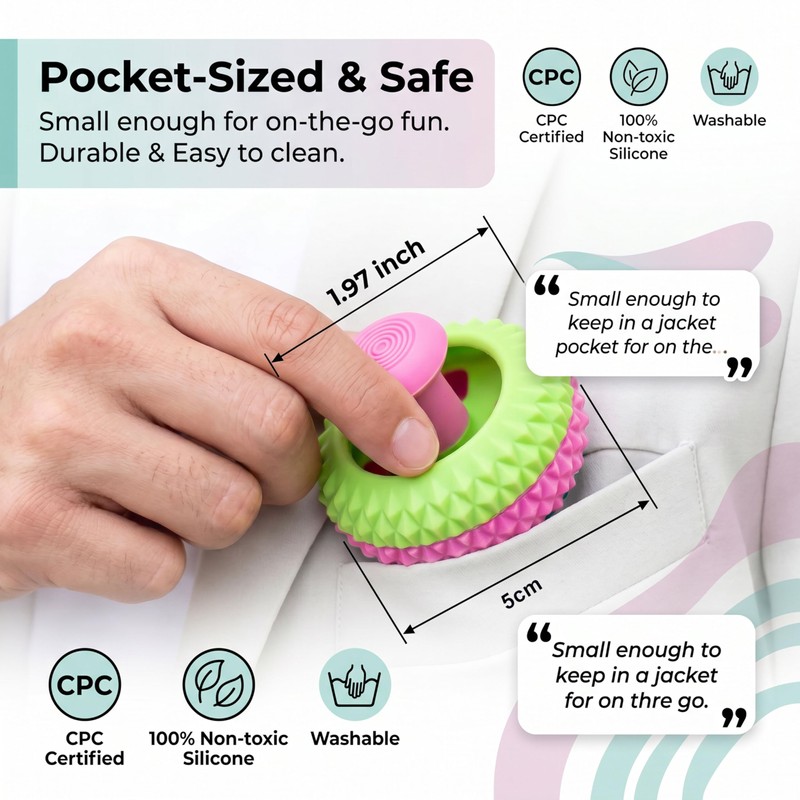 LIHBCAIYI 6Pcs Silicone Thumb Rocker Fidget Toys for Autism ADHD