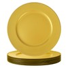 supernal 12pcs Gold Charger Plates,13inch Plastic Round Beaded Plates Decorative