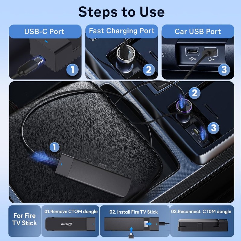 Carlinkit FireDrive Link Pro Wireless CarPlay Adapter with HDMI Input