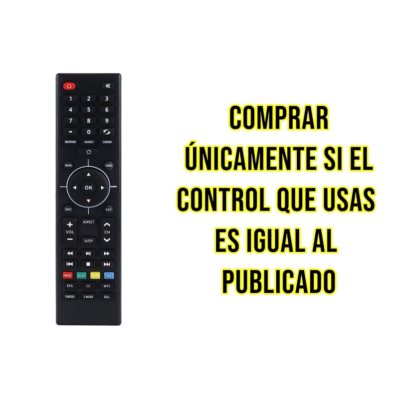 Control Remoto Atvio RCA Smart TV Pantalla LED Directo