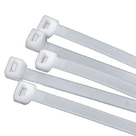 K4 Self Locking Tie Wrap, 11" White Nylon Zip Tie. Qty 25 Per Pack