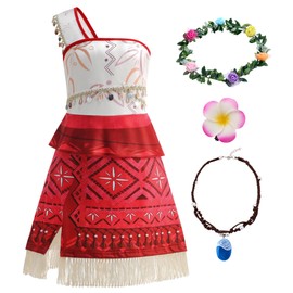 Bvthiynu Princess Dress for Girls Toddler Ocean Adventure Costume Birthday Party Cosplay Fancy Dress up, 4-5 Years