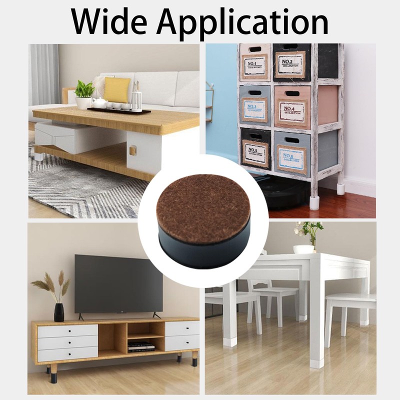 AUXBC 1.2 Inch Self-Adhesive Furniture Riser, Round Carbon Steel Bed