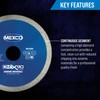 Mexco CMX Ceramic Materials Diamond Blade, High Performance & Fast
