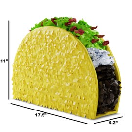 Taco Tuesday Pinata (Small Stick Included) 17.5" x 11" x 3.7" Perfect for Taco Bout Parties, Decorations, Birthday piñata, Fiesta Theme Celebration, Mexican Bash, Photo Prop – by Jergrim