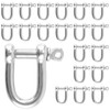 KEILEOHO Pack of 20 Shackles D-Shape M6, Shackle 6 mm