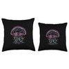 Vibrant Explosive Mushroom Cloud Throw Pillow