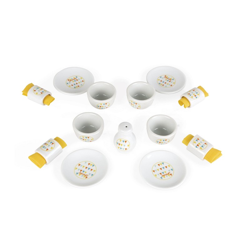 Janod J06591 Happy Day Dinnerware Game