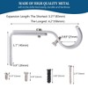 Anndason Heavy Duty Adjustable Curtain Rod Brackets - Holders for