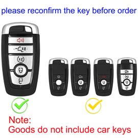 APEKUU Car Key Fob Cover, Soft Full Protection Key Case Shell Compatible with Ford Smart Key 3 4 5 Buttons Protector (A-Brown) …