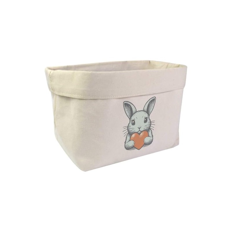 Large 'Pastel Sweetheart Bunny' Canvas Organiser/Storage Bag (OR00033491)