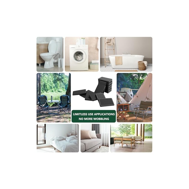 Cuñas para muebles, cuñas flexibles de plástico para nivelar muebles,