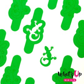 Whats Up Nails - Lizard Vinyl Stencils for Nail Art Design (2 Sheets, 40 Stencils Total)