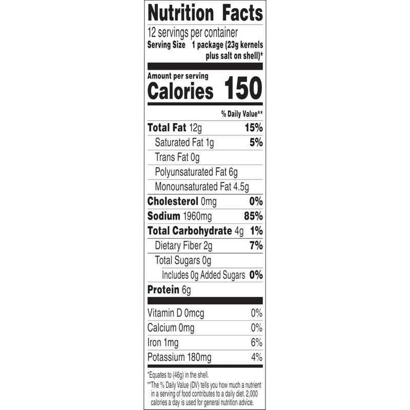 DAVID Roasted and Salted Sunflower Seeds, Original Flavor, 1.625oz. (Pack