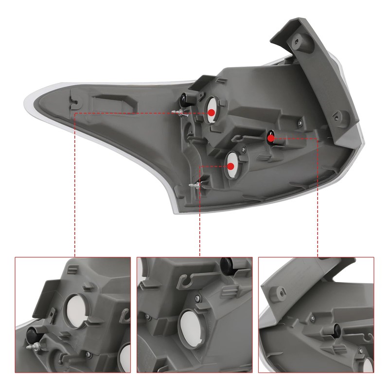 Tsomony For 2013-2015 Mitsubishi Outlander Halogen Tail Light (Right Side)