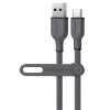 Flexi PRO 10ft USB to USB-C Data Cable-Black/Gray/Whitecolor: Gray Color