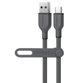 Flexi PRO 10ft USB to USB-C Data Cable-Black/Gray/Whitecolor: Gray Color