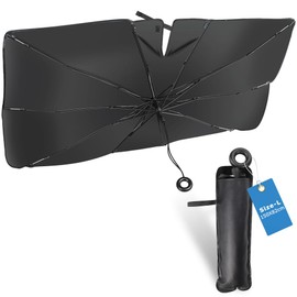 Auto Sonnenschutz Frontscheibe 150cm*82cm, 2024 Neu 360° Drehbar Faltbarer UV-Schutz Auto Sonnenschirm für Windschutzscheibe, Auto Frontscheibe für die meisten Autos SUVs MPV