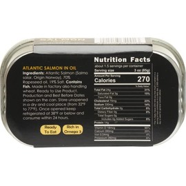 Baltic Gold Atlantic Salmon Fillets In Oil - 4.23 oz (120g) (Salmon in Oil, 6 Pack) (6 Pack)