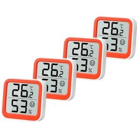 NOKLEAD Thermometer Humidity Meter Indoor Mini Hygrometer Monitor Room Temperature Meter with Face Symbol Comfort Display ℃/℉ Switch for Baby Room, Greenhouse, Office