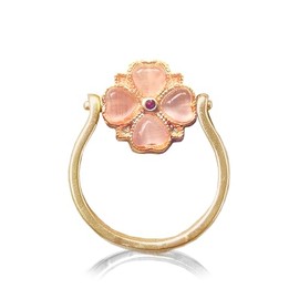 CCijiNG Christmas Pearl Ring for Women 14K Gold Plated Adjustable Open Wrap Ring Fashion Eternity Statement Jewelry for Christmas Gift, Gold plated copper, colored glaze