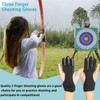 3 Finger Archery Gloves, Gloves Finger Protection, Archery Glove Protection,