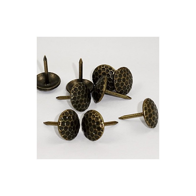 Decotacks® Honeycomb Upholstery Nails/tacks 7/16" - 100 Pcs [Antique Brass