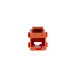 CablesAndKits Cat6 RJ45 Inline Coupler Type Keystone Jack, RJ45 Female to RJ45 Female, Compatible with Standard Blank Patch Panels and Wallplates, No Splicing Required, Corrosion Resistance, Orange