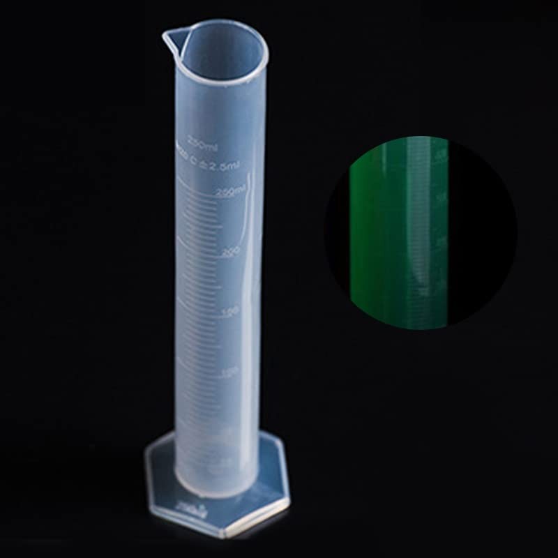 Clear PP Scaled Measuring Cylinder 250ml, and Alkali Resistant, Easy
