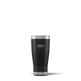 Thermos - Icon Granite Black Travel Tumbler (470ml), Reusable Insulated Stainless Steel Coffee Cup for Hot or Cold Drinks, Vacuum Sealed Water Flask with a Leak-Proof Lid, 7hr Hot/22hr Cold