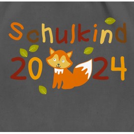 Shirtracer - Gym Bag Backpack - First Day of School & First Day of School Gift - School Child 2024 Fox, 4 Dark Grey