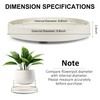 Dcpes 9.8Inch Plant Caddy with Hidden Wheels, Rolling Plants Stand