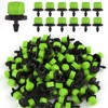 Rolcoassuns 100Pcs 1/4 Inch Adjustable Irrigation Drippers, 360° Micro Drip
