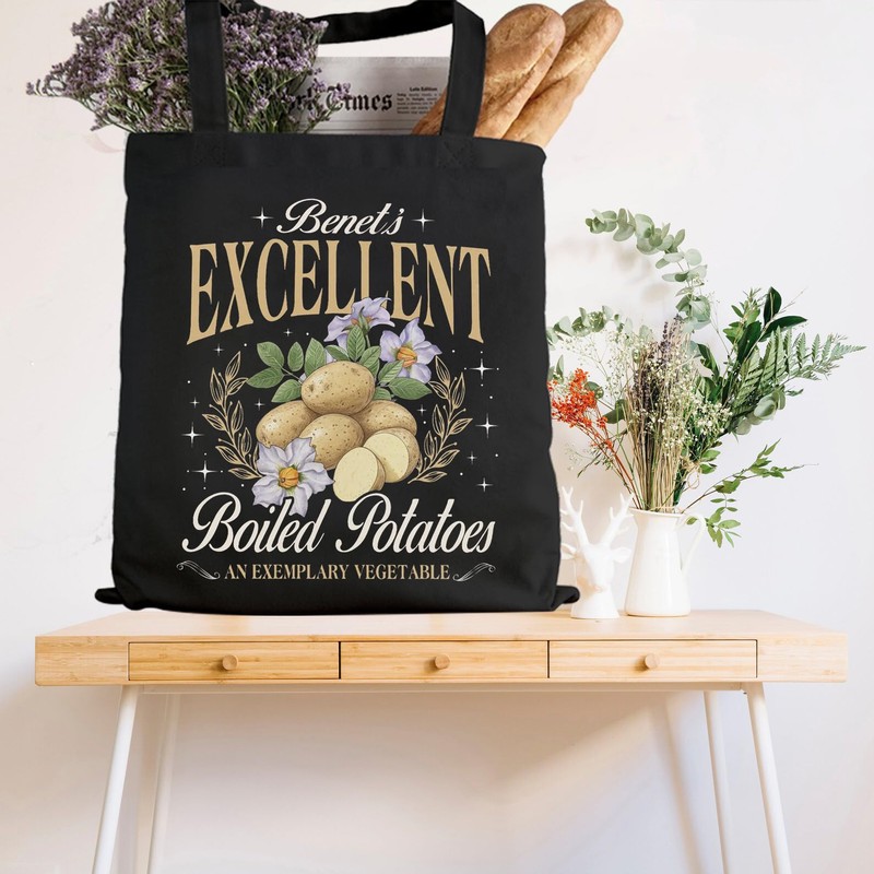 TSOTMO Novel Lover Gift Funny Literary Excellent Boiled Potatoes Tote
