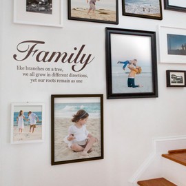 Family Like Branches On A Tree - Quote Lettering Decal Wall Decal - Chestnut Brown