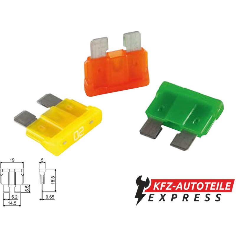Car ATO Fuses Pack of 50 Blade Fuses TFT00 Set