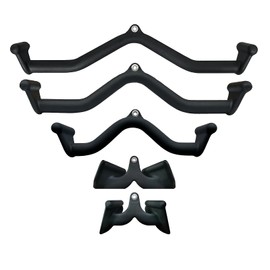 BLUSLM Lat Pull Down Bar T bar Row Attachment，V Bar Tricep Lat Pulldown Attachments, Back Strength Training Bar for Home Gym Exercise Cable Machine Attachments (Black 03)