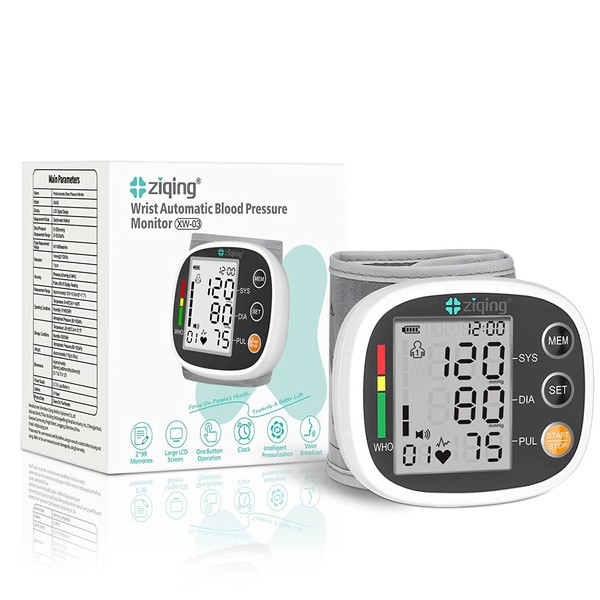 ZIQING Automatic Digital Blood Pressure Monitor for Wrist – Accurate,