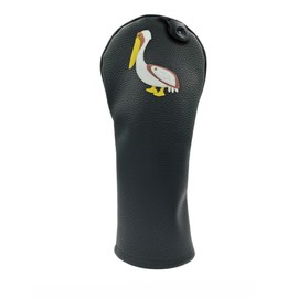 Pelican PU Leather Golf Club Covers Driver Headcovers Fairway Woods Hybrid Protector with Interchangeable Number Tag