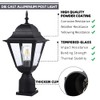 Windben Outdoor Post Light,Waterproof Cast Aluminium Lamp Post Light Fixture,Post