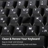 Hebrew Keyboard Stickers[5 in 1],Hebrew-English Keyboard Letter Replacement Sticker White