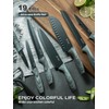 EUNA Knife Block Set, 19 PCS Kitchen Knife Set with