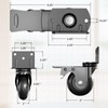 Side Mount Plate Caster Wheels - Thickened L-Shaped Mounting ，Heavy