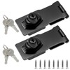 Jiozermi 2 Packs 4 Inch Hasp Locks with Keys, Stainless