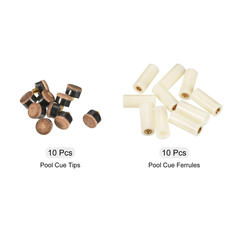 PATIKIL 11mm Dia Screw-on Pool Cue Tips, 10 Pairs Snooker