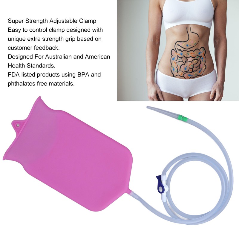 Silicone Enema Bag Kit Intestinal Cleansing Enema Douche Combination Set