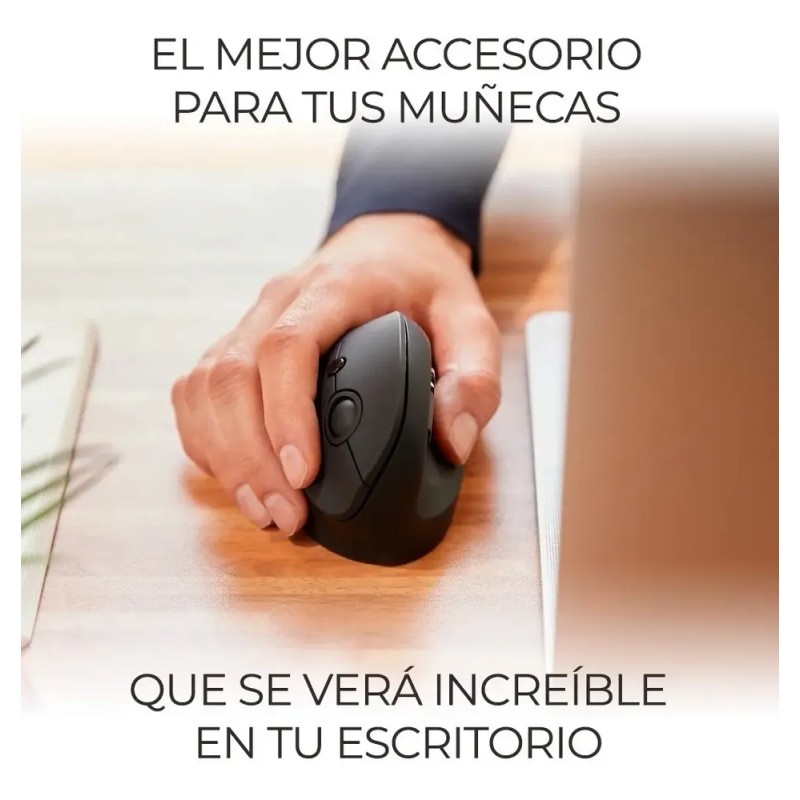 Mouse Ergonomico Inalambrico 2.4 Ghz 10 Metros De Alcance Color