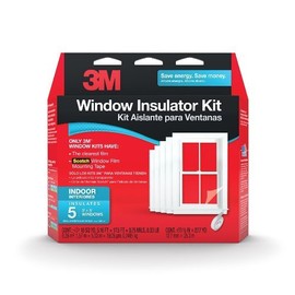 3M Indoor Window Insulation Kit - Weatherproofing, Thermal & Moisture Protection - 5 Windows, 3' x 5'