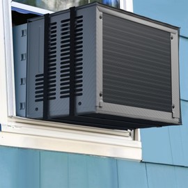 Air Conditioner Cover for Window Units Outside Winter Ac Covers Outdoor Heavy Duty Waterproof Defender with Adjustable Strap Winter Small Size,25.5W*20.5D*18H